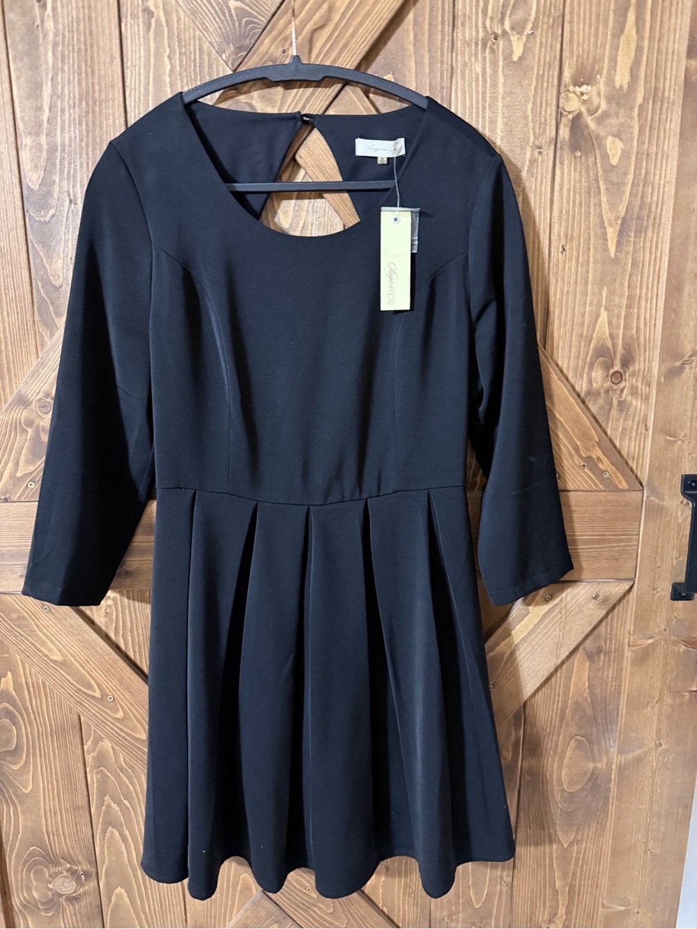 Sugarlips Black Long-Sleeve Fit & Flare Dress